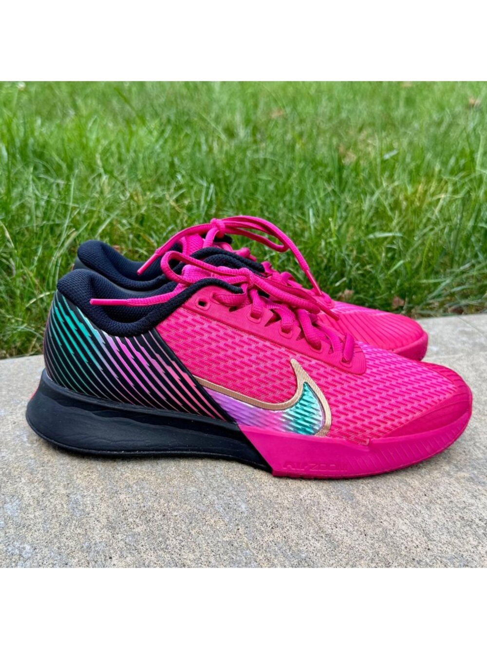 Nike Air Zoom Vapor Pro 2 Fireberry Multi-Color Black Tennis Shoes FB7054-600